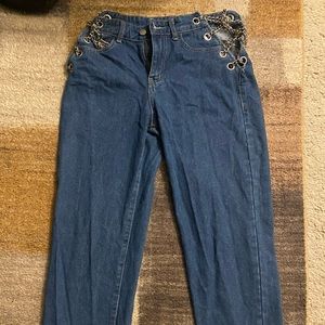 Chain detail Blue jeans